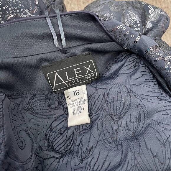 Alex Evenings Size 16 All Over Sequin Jacket Event Mother of the Bride Wedding - Picture 6 of 9